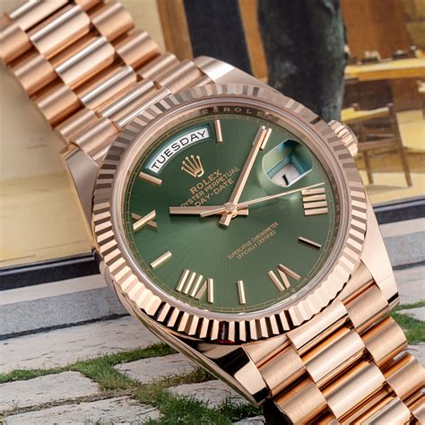 rolex day date olive 3255 v9|rolex day date 40 price.